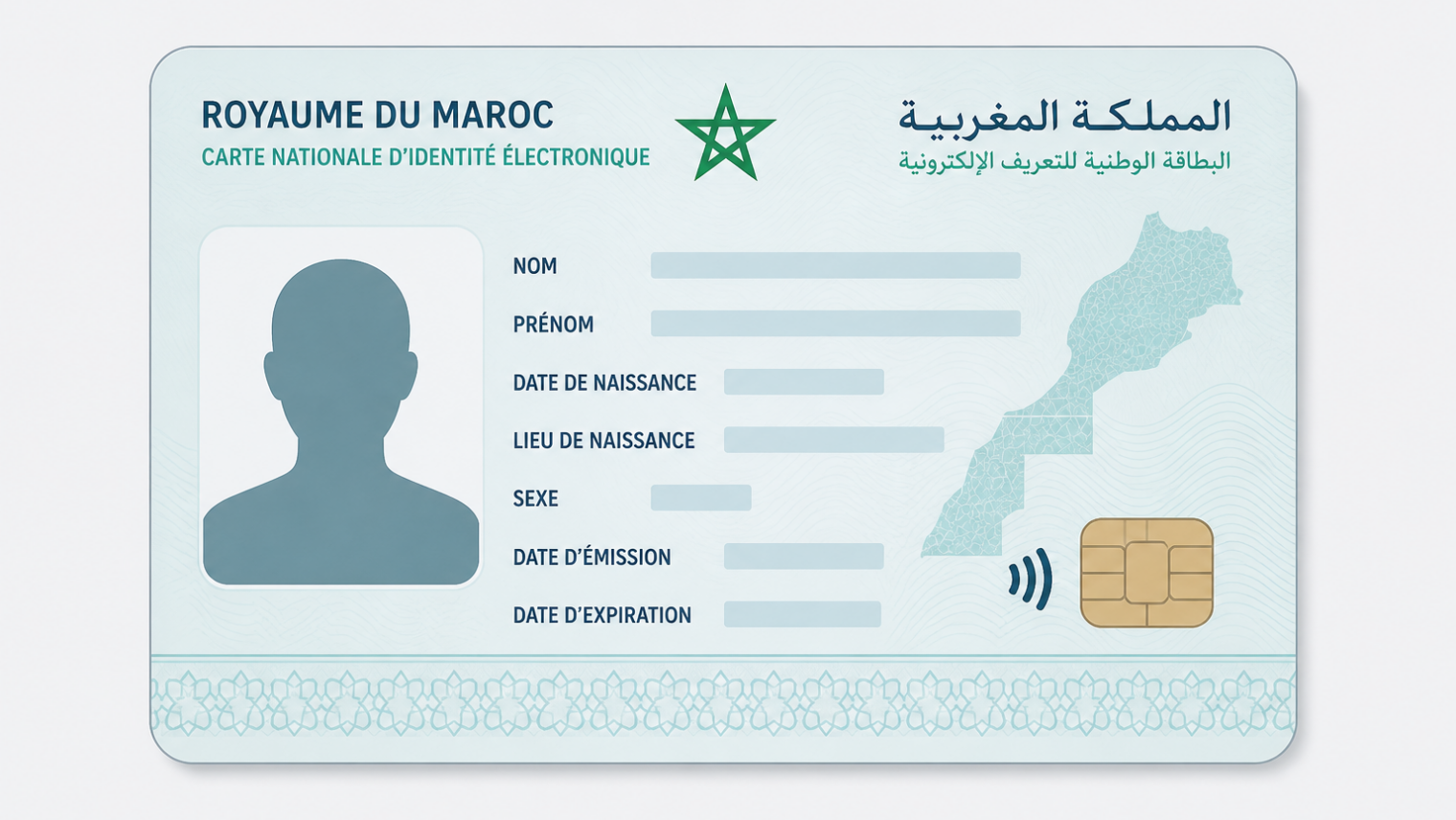document cin maroc - illustration carte nationale d’identité électronique CNIE