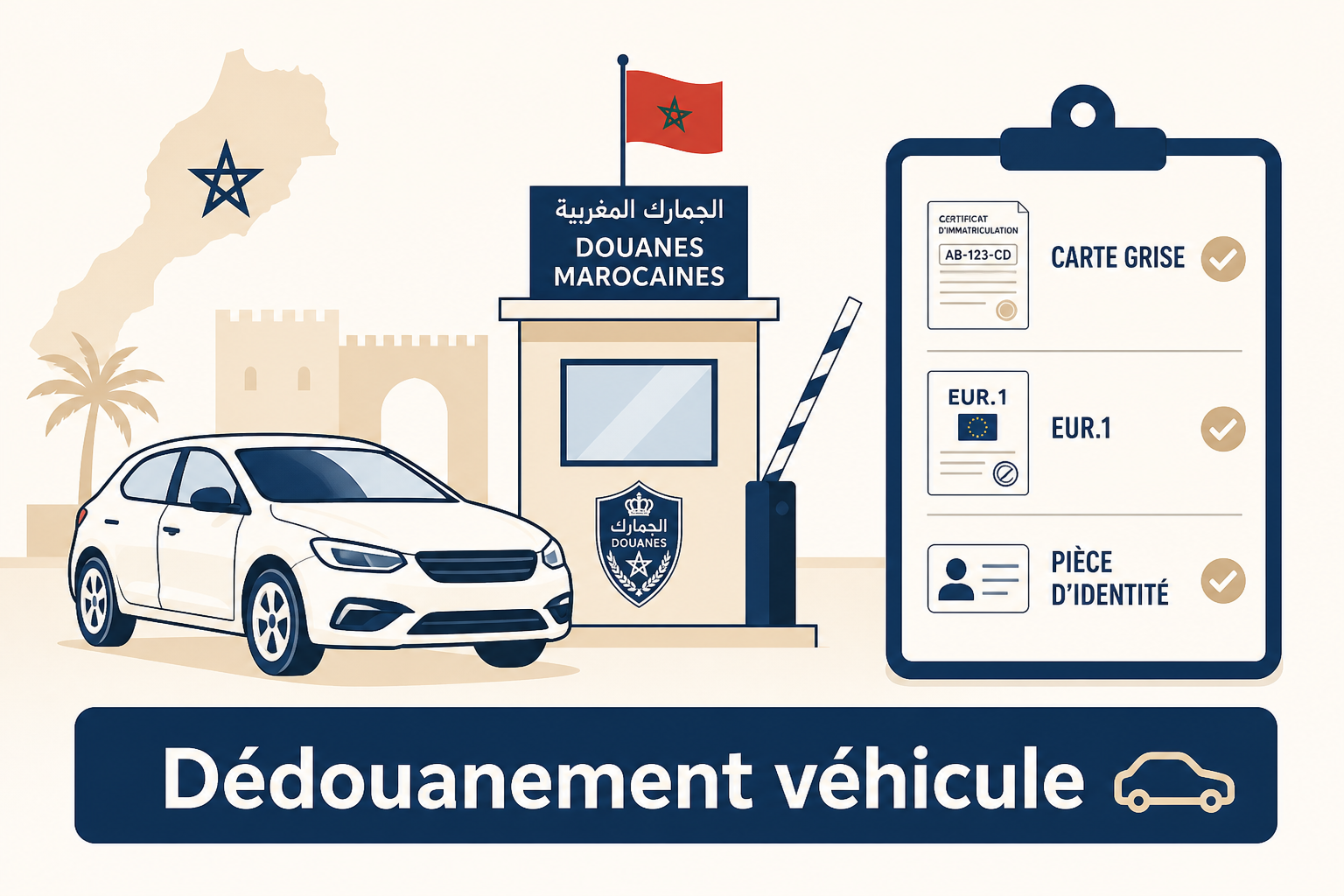 dédouanement voiture maroc - documents et formalités douanières